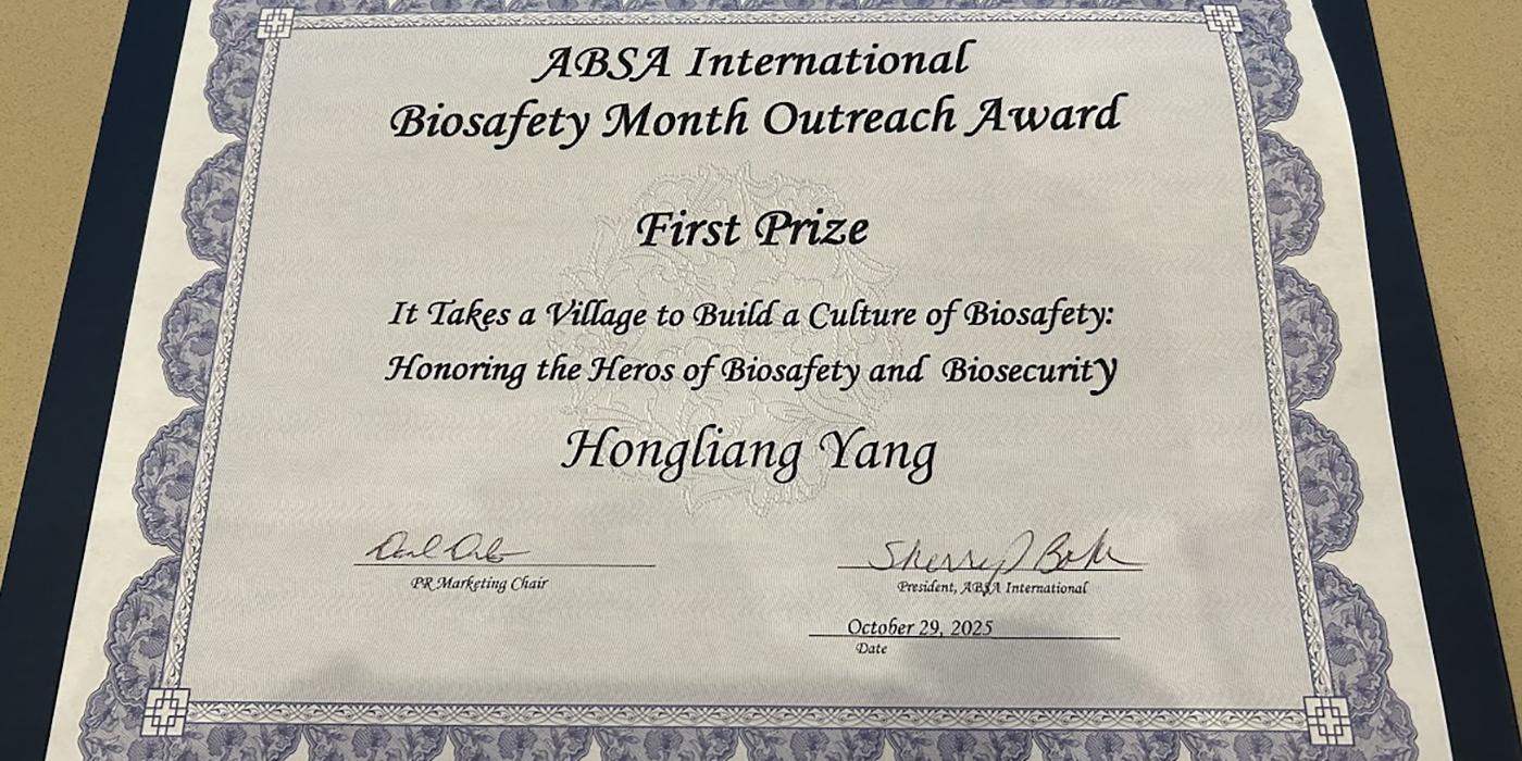 First Prize Certification from ABSA